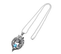DIKACA Collier Homme Tête de Loup Acier Inoxydable Bijoux Européens pour Décoration de Cou Cadeau Pratique pour Fêtes et Usage Quotidien