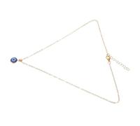 DIKACA Collier Œil Bleu avec Pendentif Protection Ajustable pour Femme Chaîne Multifonction pour Cou Poignet et Décoration