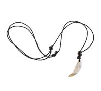 DIKACA Collier Pendentif Dent Imitation pour Hommes et Femmes Bijou Acrylique Léger Symbole de Force Style Polyvalent pour Tenue Décontractée et Formelle Cadeau Spécial