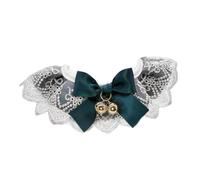 DIKACA Collier pour Animaux Ajustable Dentelle avec Clochette Bandana Décoratif pour Chatons et Petits Chiens Confortable et Résistant Accessoire Léger pour Fêtes et Couleur Aléatoire