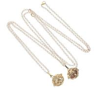 DIKACA Collier Ras du Cou pour Femme en Métal Doré avec Pendentif Arbre de Vie Creux Pierre de Lave Naturelle Incluse Bijou Élégant pour Présents et Usage Quotidien Couleur Aléatoire