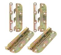 DIKACA Connecteurs Métalliques pour Cadre de Lit 4 Pcs Supports de Fixation Robustes pour Longerons de Lit en Bois Raccords de Connexion Supports de Pied Adaptés pour Meubles et Sommiers