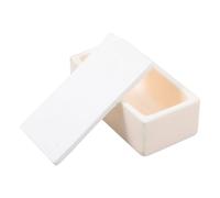 DIKACA Creuset Analytique en Alumine 25ml avec Couvercle, Résistance Élevée la Température et Choc Thermique, Conçu pour Fusion et Processus de Coulée