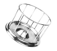 DIKACA Distributeur Nourriture Reptiles INOX Stable avec Bol Double Usage pour Tortues et Reptiles Base Antidérapante et Design Rond pour Éviter Conflits Alimentaires