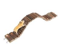 DIKACA Échelle Suspendue Naturel pour Hamster à Mâcher Balançoire et Descalade pour Petits Rongeurs