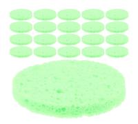 DIKACA Éponge D'hydratation pour Bernard-l'hermite, Accessoires pour Aquarium à Bernard-l'hermite, Lot de 30 Pièces, Éponge de Mer Verte Ronde Diamètre 60 Mm Épaisseur 8 Mm,