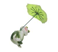 DIKACA Figurine Grenouille Décorative Résine Lotus Miniature pour Aquarium Jardin et Intérieur Ornement Polyvalent pour Maison et Bureau