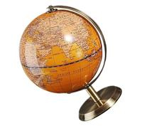 DIKACA Globe de Bureau Unique Jaune Perlé avec Carte Anglaise Décor Éducatif pour Bureau et Table Étude Accessoire de Géographie Polyvalent et Élégant pour Salon