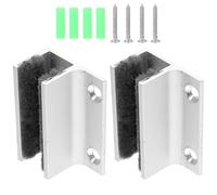 DIKACA Guide de Sol pour Porte Coulissante en Verre 2 Pièces Rouleau de Maintien en Alliage d'Aluminium Système F-Type Fixation sans Perçage Réglable Silencieux Usage Intérieur