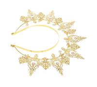 DIKACA Headband de Déesse Perles Dorées Couronne Mariage pour Mariée Accessoire Cheveux Élégant pour Gala et Fête