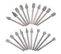 DIKACA Kit de 20 Embouts de Meuleuse en Corindon pour Sculpture, Ponçage et Élimination de Rouille sur Blocs de Fer et Céramique, Fraises Rotatives pour Usage Artisanal