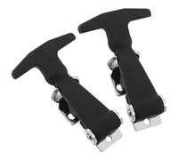 DIKACA Loquet de Capot en Acier Inoxydable et Caoutchouc Élastique Anti-Vibrations 1 Paire Fermeture Étanche pour Boîte à Outils Glacière et Coffre de Moteur Loquets Robustes de