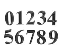 DIKACA Lot de 10 Autocollants Chiffres 3D en Résine 5 CM Plaque Numéro de Maison Adhésive pour Porte et Boîte aux Lettres Chiffres Adresse Résistants et Décoratifs