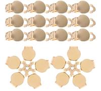 DIKACA Lot de 100 Boucles D’Oreilles à Clip Non Percées 10 MM en Kc Or Accessoires DIY pour Bijoux Femme et Ado Clips D’Oreilles Confortables pour Usage Quotidien et Occasions