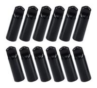 DIKACA Lot de 12 Bouchons en Caoutchouc Noir pour Robinets à Bière, Protection Rapide et Résistante, Accessoires pour Bars et Cuisines