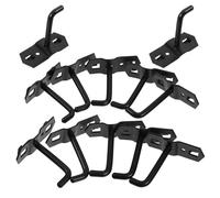 DIKACA Lot de 12 Crochets Noirs pour Panneau Perforé à Outils, Crochets Robustes en Acier 6 Mm X 5 Cm, Supports Solides pour Étagères de Supermarché et Présentoirs de Vente au Détail,