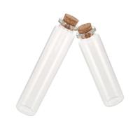 DIKACA Lot de 2 Bocaux en Verre Commémoratifs avec Bouchon en Bois - Grand et Petit Formats - pour Rangement de Moustaches, Poils et Dents de Lait de Chats et Autres Animaux -