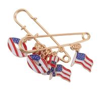 DIKACA Lot de 2 Broches Drapeau Américain Patriotique 4 Juillet, Épingle de Revers Légère en Métal Solide, Accessoire Présent Fête Nationale et Événements Électoraux, Insigne