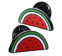 DIKACA Lot de 2 Broches Pastèque Créatives en Émail Accessoires Légers pour Vêtements et Cardigans Insignes de Revers Colorés pour Femmes et Filles Pinces Pratiques pour Châles et