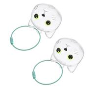 DIKACA Lot de 2 Capsules Porte-Poils Transparentes pour Animaux Porte-Clés et Pince Intégrée Bocal Commémoratif pour Poils de Chat et Chien Accessoire Souvenir Décoratif Vert Yeux