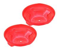 DIKACA Lot de 2 Housses de Protection Anti-Poussière Rouges en Plastique pour Détecteurs de Fumée Capuchons Élastiques Compatibles la Cuisine et Boulangerie Écran Protecteur Solide