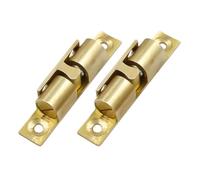 DIKACA Lot de 2 Loquets à Bille en Cuivre Jaune 60 MM Capture de Porte d'Armoire Réglable Accessoires de Quincaillerie pour Meubles Légers Maintien Sécurisé pour Portes Latérales