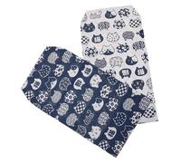 DIKACA Lot de 2 Pochettes à Livres en Tissu Lavable, Protège-couverture Rigide pour Livres A5, Motifs Japonerie Bleus et Blancs, Réutilisables Étudiants et Carnets de Voyage