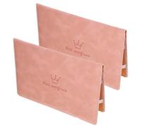 DIKACA Lot de 2 Porte-certificats de Naissance Bébé en Similicuir Rose, Étui Imperméable et Oléofuge, Taille pour Documents D'état Civil, Pochette de Rangement Légère et Pratique