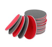 DIKACA Lot de 20 Éponges Abrasives Rondes 12,7 Cm, Papier de Verre Manuel Grain Fin 180, Éponge à Polir pour Bois et Carrosserie, Tampon de Ponçage pour Rénovation et Finition Automobile