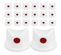 DIKACA Lot de 25 Embouts de Peinture en Aérosol Blancs Accessoires Universels pour Buses de Pulvérisation Capuchons Étanches pour Bombes de Peinture pour Projets de Bricolage