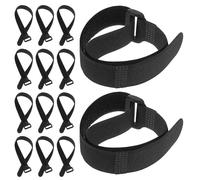 DIKACA Lot de 36 Sangles Auto-agrippantes en Nylon 20x300mm Noires pour Gestion des Câbles, Connecteurs pour Canapés d'angle, Organiseurs de Cordons pour Bureau et