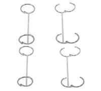 DIKACA Lot de 4 Anneaux Métalliques Argentés 3 X 25 X 83 Mm pour Reliure à Anneaux de Rechange pour Classeur Compatibles Albums Photo et Scrapbooking Fixation Détachable pour