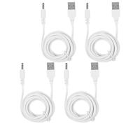 DIKACA Lot de 4 Câbles USB vers Dc 3,5 X 1,35 Mm, 1,5 M, Noir - Câble de Charge Cc de Remplacement Compatible Lampes, Ventilateurs, Tablettes, Chargeur USB Cc Sécurisé Surtension