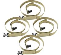 DIKACA Lot de 4 Sangles à Bagages Réglables en Polyester Clips à Dégagement Rapide, Sangles D'arrimage Robustes Couleur Kaki pour Valises et Paquet, Accessoires de Voyage Pratiques