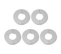 DIKACA Lot de 5 Caches Décoratifs en Acier Inoxydable pour Trous de Canalisation Rosaces Murales pour Plomberie Protection et Finition des Tuyaux de Robinetterie Adapté aux Conduites