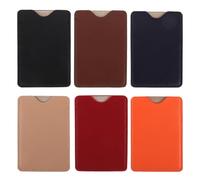 DIKACA Lot de 6 Étuis de Protection RFID en Similicuir 9 X 6,3 Cm Protège-Cartes Bancaires et D'identité Anti-vol Porte-Cartes Fin et Léger pour Portefeuille et Paquet à Main