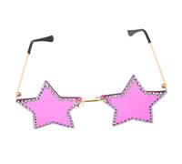 DIKACA Lunettes de Soleil Étoile sans Monture Forme de Étoile à Cinq Branches Accessoires pour Fête Cosplay Bachelorette Unisexe Design Léger
