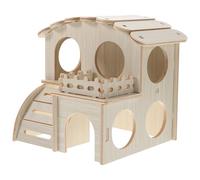 DIKACA Maison pour Hamster Bois Nid de Sommeil Pratique et Résistant pour Petits Animaux Cabane Sécurisée Offrant Un Espace Privé Confortable