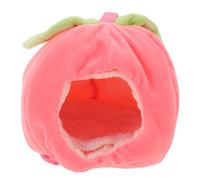 DIKACA Maison pour Hamster Nain de Fruit Cabane Isolée et Douce en Tissu Chaud Accessoire pour Cage Petits Animaux Nid Cocon Confortable et Facile à Nettoyer Couleur Pomme