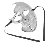 DIKACA Masque à Paillettes Disco Intégral Effet Miroir Brillant pour Adulte, Accessoire Cosplay et Bal Masqué, Léger et Réutilisable, pour Soirées Mardi Gras et Carnaval