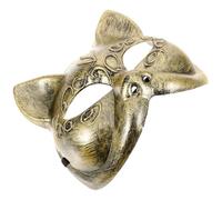 DIKACA Masque de Bal Masqué de Chat Doré Demi-visage en Matériau Confortable Accessoire de Masque de Carnaval pour Femmes Cosplay et Fêtes à Thème pour Halloween et Bals Masqués