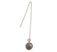 DIKACA Montre de Poche Vintage à Chiffres Arabes Quartz avec Chaîne Montre Sculptée Style Classique Accessoire Élégant pour Hommes et Femmes