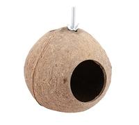 DIKACA Nid Oiseau Coque de Noix de Naturel Abri Artisanal pour Nichoir Extérieur Protection Intempéries Facile à Suspendre pour Perruches et Petits Oiseaux