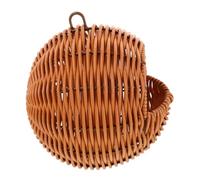 DIKACA Nid pour Oiseaux Imitation Rotin Résistant Morsure Maison Suspendue Tissée Main Confortable Toute Saison pour Perruches Calopsittes et Petits Perroquets