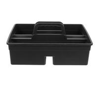 DIKACA Panier à Outils de Nettoyage en Plastique Pp Petit Format 3 Compartiments, Poignée Intégrée, Fond Plat Antichute, Organisateur Pratique pour Usage Domestique et Professionnel,