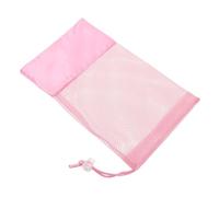 DIKACA Paquet à Chaussures de Danse en Filet Rose pour Ballerines, Paquet à Cordon Lavable Léger et Ventilé, Pochette de Rangement Solide pour Chaussures de Répétition et Voyage,