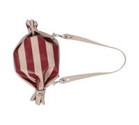 DIKACA Paquet Bandoulière Femme en Similicuir Rouge à Rayures Vintage, Paquet à Main Fantaisie Forme Bonbon, Léger et Polyvalent pour Voyages et Sorties Urbaines, Pochette Portefeuille