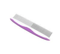 DIKACA Peigne Toilettage Chien Inox Dents Arrondies Anti-dérapant Poignée Ergonomique pour Démêlage Soins Pelage Toutes