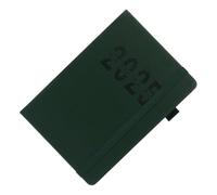 DIKACA Planner à Couverture Rigide avec Porte-stylo Intégré Agenda et Hebdomadaire pour Usage Domestique Cahier de Notes et Checklists Similicuir Vert Foncé