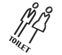 DIKACA Plaque Toilette Porte Panneau Identification Wc Élégant et Minimaliste Signalisation Lavabos pour Salle Bain Installation Facile et Design Polyvalent